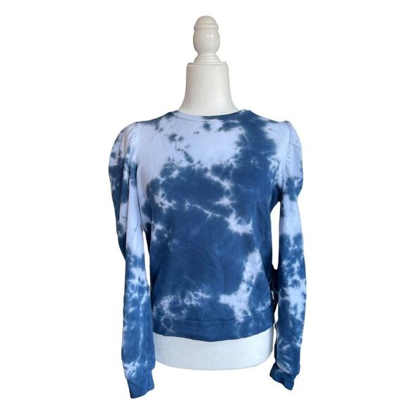 AGF - ALL GOOD FEELS Sloan Puff Sleeve Pullover in Nautical Tie Dye - Picture 3 of 7